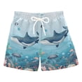 thumbnail image 1 of Whales Water Plants Boys' Swim Trunks Board Shorts Beach Pants Bathing Bottoms S, 1 of 8