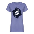 thumbnail image 1 of Whales Ying Yang Style Shaped T-Shirt Women -Image by Shutterstock, Female XX-Large, 1 of 2