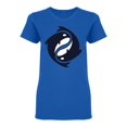 thumbnail image 1 of Whales Ying Yang Style Shaped T-Shirt Women -Image by Shutterstock, Female XX-Large, 1 of 2