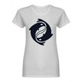 thumbnail image 1 of Whales Ying Yang Style Shaped T-Shirt Women -Image by Shutterstock, Female x-Large, 1 of 2