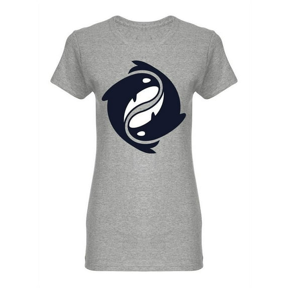 Whales Ying Yang Style Shaped Tee Women's -Image by Shutterstock