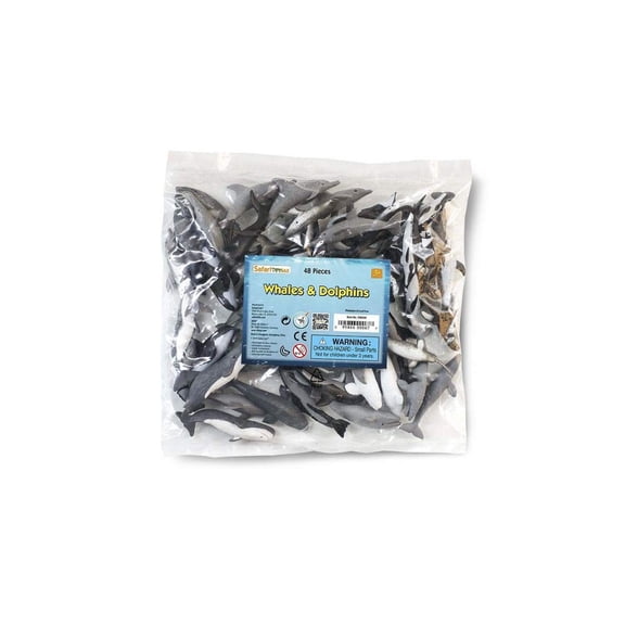 Safari Ltd. Whales and Dolphins Bulk Bag - 48 Piece Educational Set for Kids Ages 3+