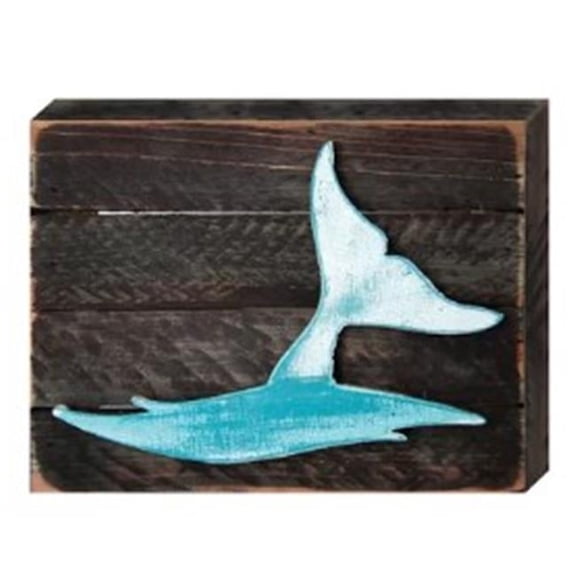 Whales in Frame Rustic Wooden Art