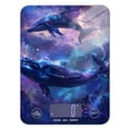 thumbnail image 1 of Whales on Space Food Scale Digital Kitchen Scale Waterproof Tempered Glass Tare Function 11 lb for Baking Cooking Meal Prep, 1 of 7