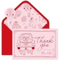 thumbnail image 1 of Whaline 24 Pack Wedding Thank You Cards Red Pink Wedding Car Thank You Greeting Note Card from the New Mr & Mrs with Envelope Sticker for Bridal Shower Valentine's Day, 1 of 6