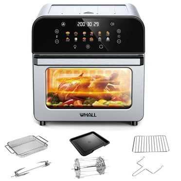 Whall 12QT Touchscreen Air Fryer Oven with 12 Pre-set Menus and Clear Window, Less Oil