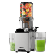 WHALL Cold Press Juicer Machine, Slow Masticating Machines with 4 Extra Large Feed Chute, Reverse Function, Soft & Hard Models 180W