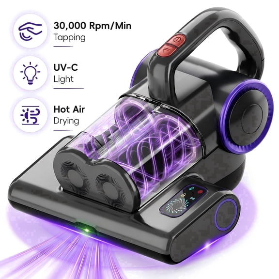 WHALLULTRA Mattress Vacuum Cleaner, Handheld Vacuum with UV-C Light & HEPA Filter for Bed, Sofa, Couch and Crib