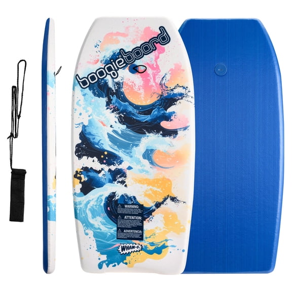 Wham-O 37-Inch Boogie Board Lightweight Surfboard with Wrist Leash