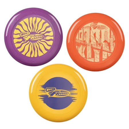 Wham-O Frisbee Cool Flyer 3 Pack Flying Disc, 9.95 Inch Lightweight Toy for Kids Teens Boys Girls Ages 5+ Outdoor Beach Park Backyard Game - 130g