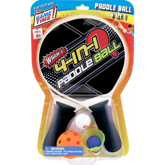 Wham-O Game Time 4-in-1 Paddle Ball Games Set