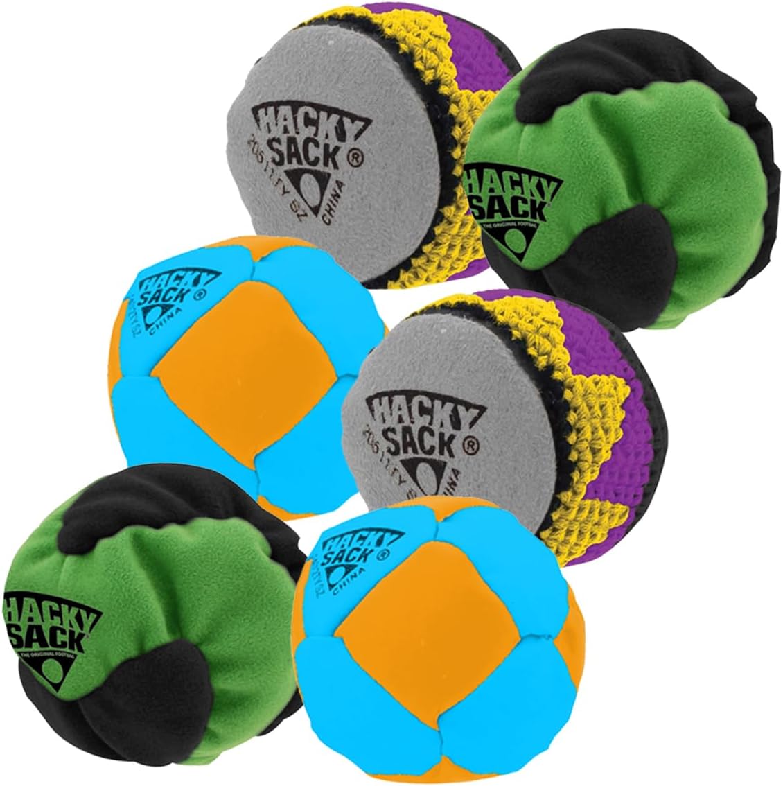 WhamO Hacky Sack Footbags 1.90Inch 3 Panel Foot Bag Hand