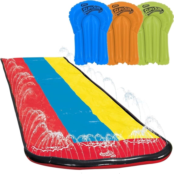 Wham-O Slip N Slide Triple Slip and Slide with 3 Bodyboards