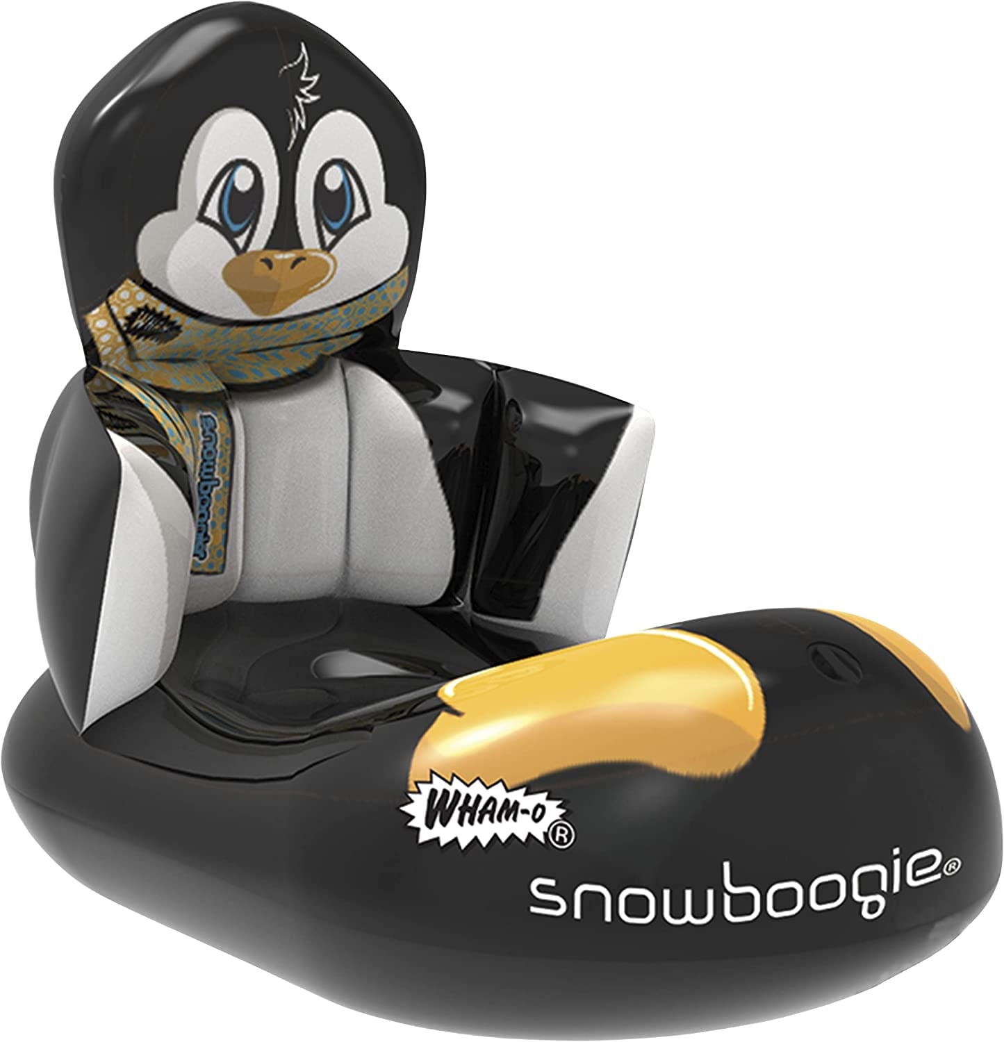 WhamO Snowboogie Inflatable Snow Sled 33 In. , Single Rider with Soft Handles for Adults and