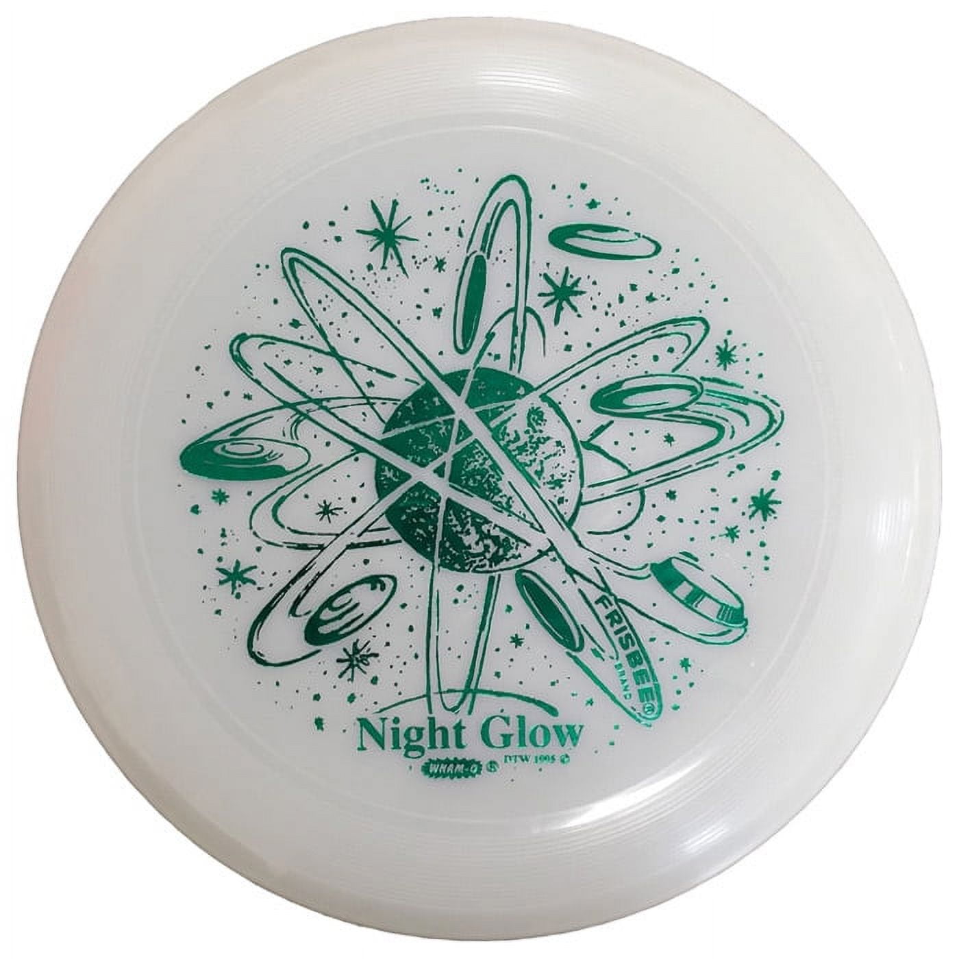 Glow-in-the-Dark White Plastic Ultimate Frisbee Disc