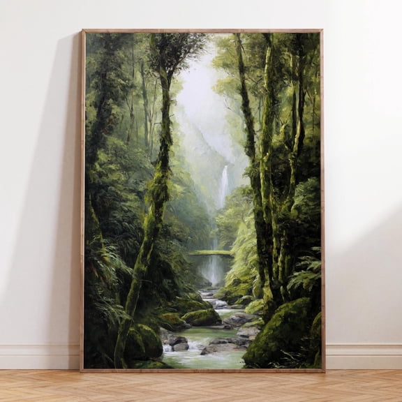 Whanganui National Park New Zealand Forest Nature Wall Art, Unframed Paper Print Size 8x12
