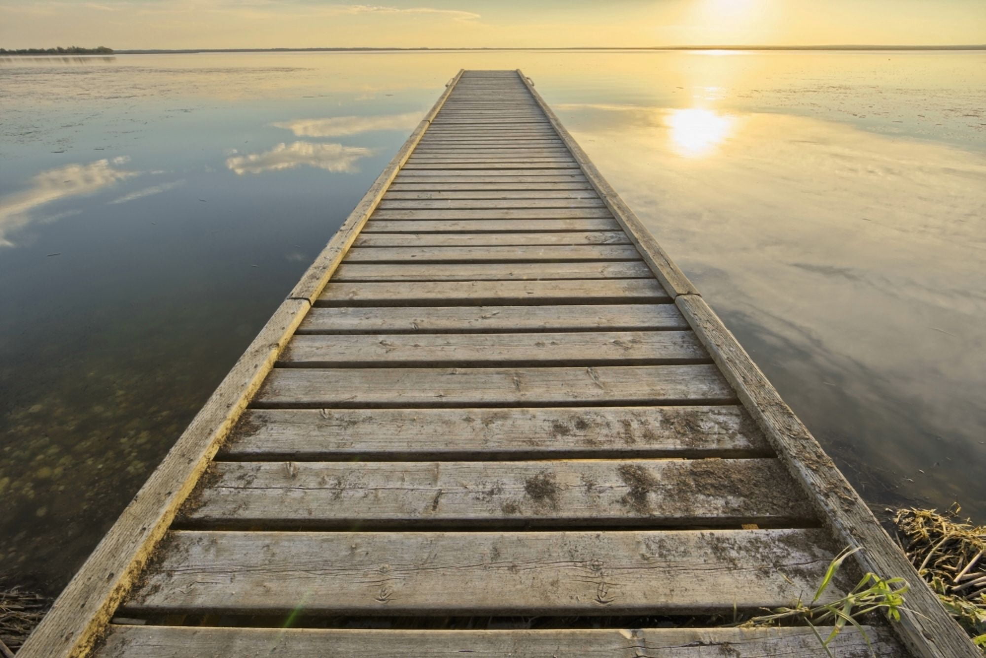 Wharf Queen Elizabeth Provincial Park Alberta Canada Canvas Art - Robert Postma Design Pics (18 x 12)