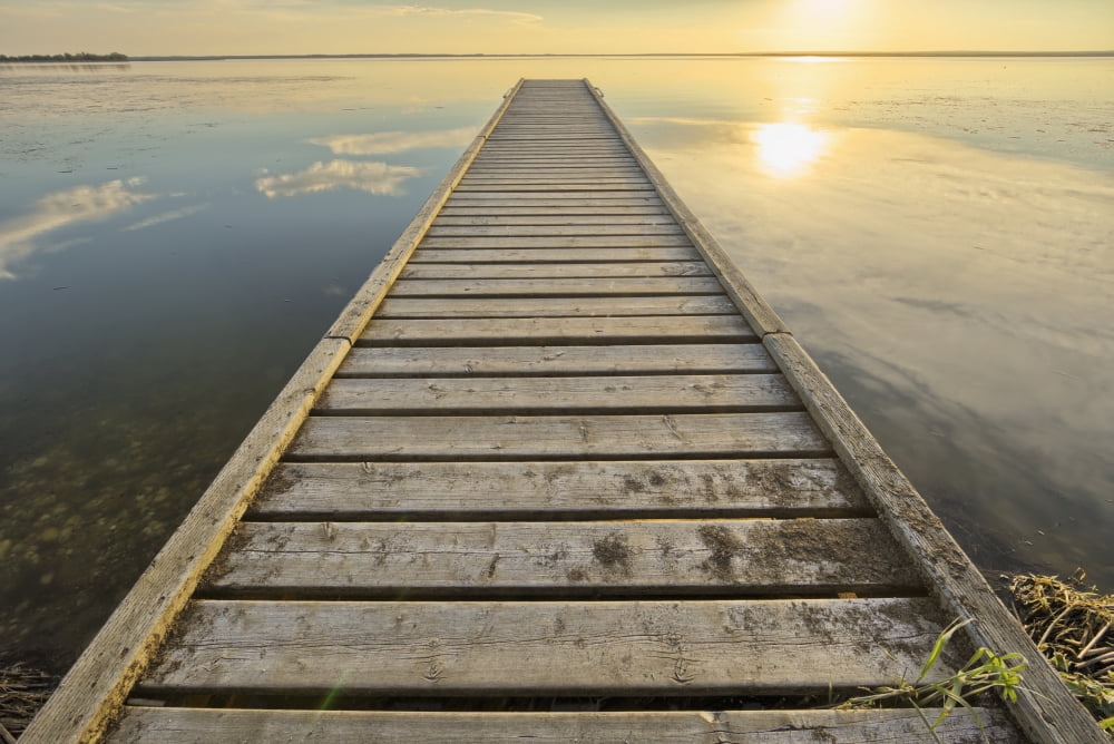 Wharf Queen Elizabeth Provincial Park Alberta Canada Canvas Art - Robert Postma Design Pics (36 x 24)