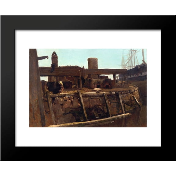 Wharf Scene 20x24 Framed Art Print by Bierstadt, Albert