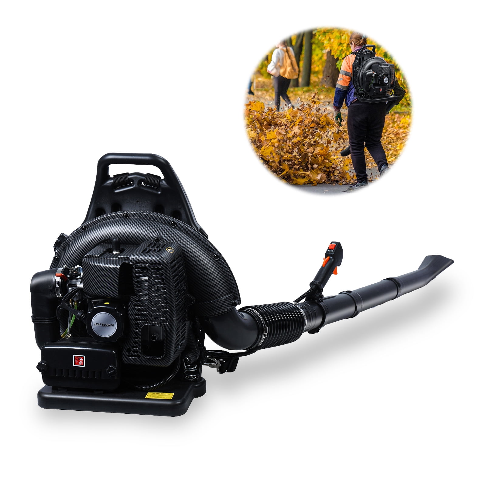 Wharick 63CC Leaf Blower 2-Stroke Gas Powered Leaf Blower 665 CFM 2800 RPM Snow Blower for Garden Yard Lawn Care