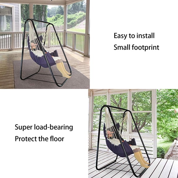 Wharick Adjustable Hammock Chair Stand, Stable A-Frame Swing Rack, Anti-Slip Base, Fits Most Hanging Chairs for Relaxation Use