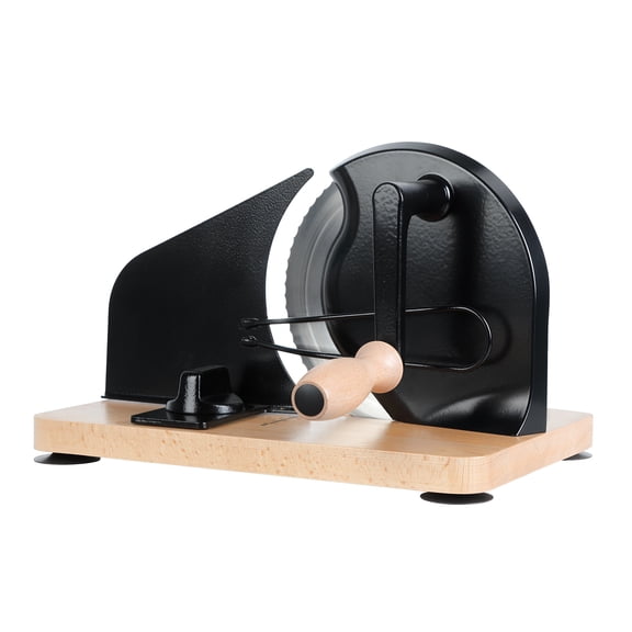 Wharick Bread Cutter, Adjustable Manual Bread Slicer, Stainless Steel & Beech Construction, 11.81×7.87×7.87 Inch