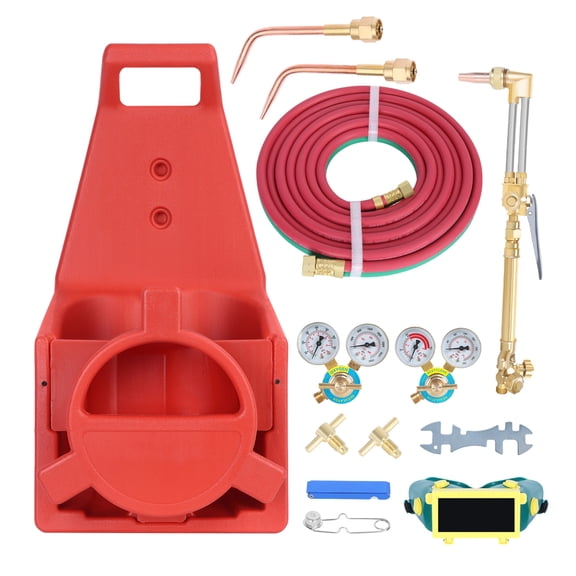Wharick Cutting Torch Kit Oxygen Acetylene Type High Purity Brass Structure with Pressure Gauge