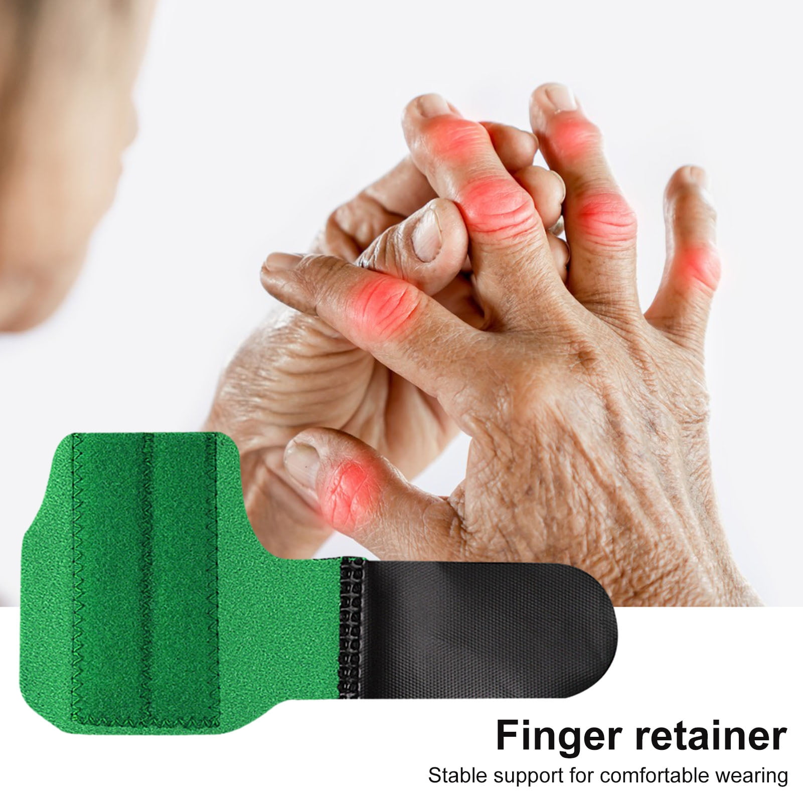 Wharick Finger Splints Finger Sleeves Protectors Adjustable Fasten Tape Arthritis Pain Relief