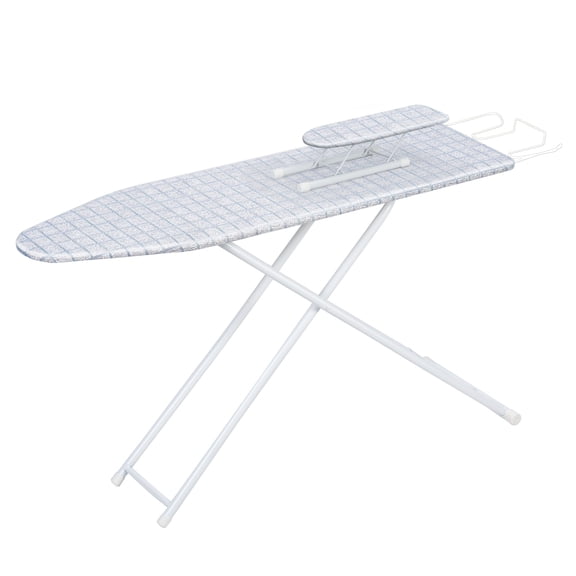 Wharick Full Size Foldable Ironing Board 42.13 x 11.81 x 30.71 Inch, 4-Level Height Adjustable, Wall Mountable for Dorm Apartment Home