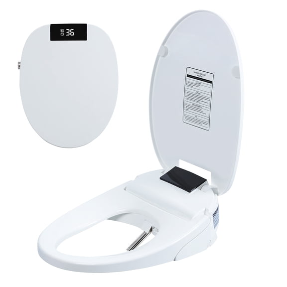Wharick Heated Toilet Seat Wireless Remote & Side Knob Control Quick 3-Minute Easy Installation