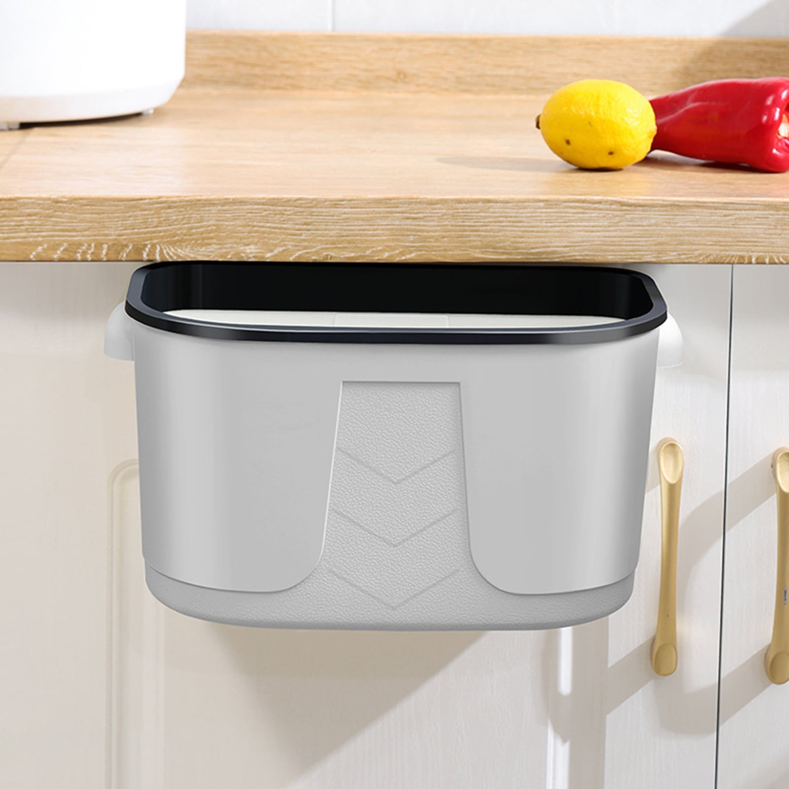 Wharick Kitchen Cabinet Door Hanging Trash Can with Handle Small Under ...