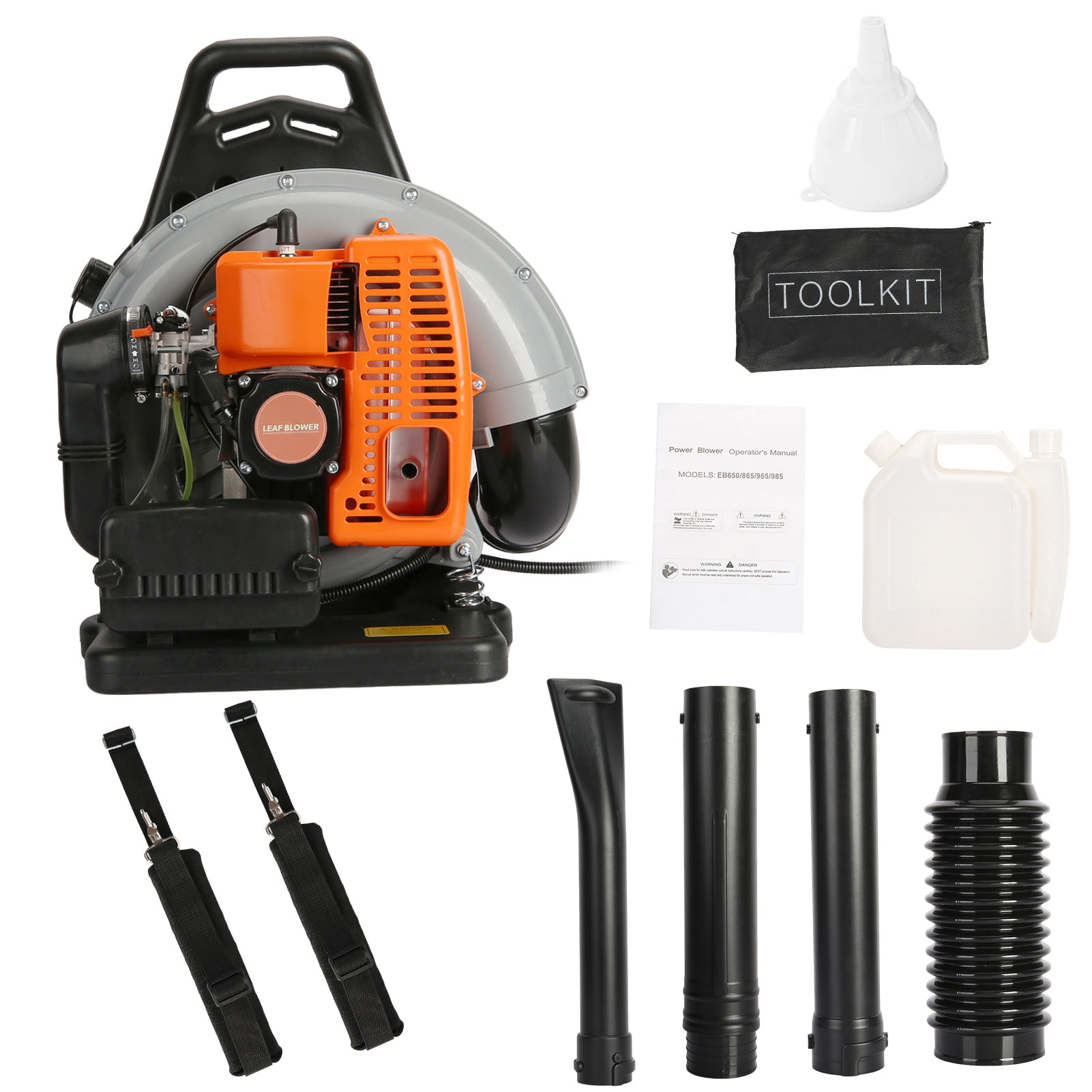 Wharick Leaf Blower for Lawn Care - Backpack Leaf Blower 63CC Gas Powered 2-Cycle Engine, 665CFM Strong Air Flow for Leaf, Sand, Gravel and Snow