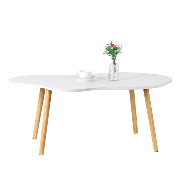 Wharick Living Room Coffee Table Modern Cloud Shaped Tea Table Sturdy Structure Suitable for Apartment Dormitory