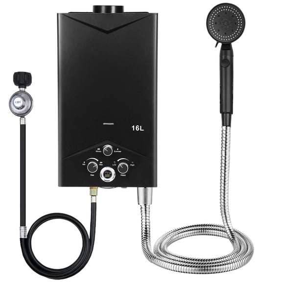 Wharick On Demand Gas Water Heater Low 3.6PSI Water Pressure Support Overheating Anti-Freezing Flame Failure Safety Protection