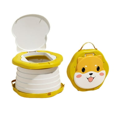 Wharick Portable Foldable Potty Seat for Toddler Training Toilet Seat Emergency Toilet with Splash Guard for Travel, Car, Camping