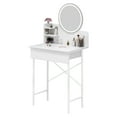 thumbnail image 1 of Wharick Vanity Desk, Makeup Vanity Set with 1 Drawers, Dimmable LED Lighted Mirror, Bedroom Dressing Table (23.62x15.75x49.61 inch), 1 of 6