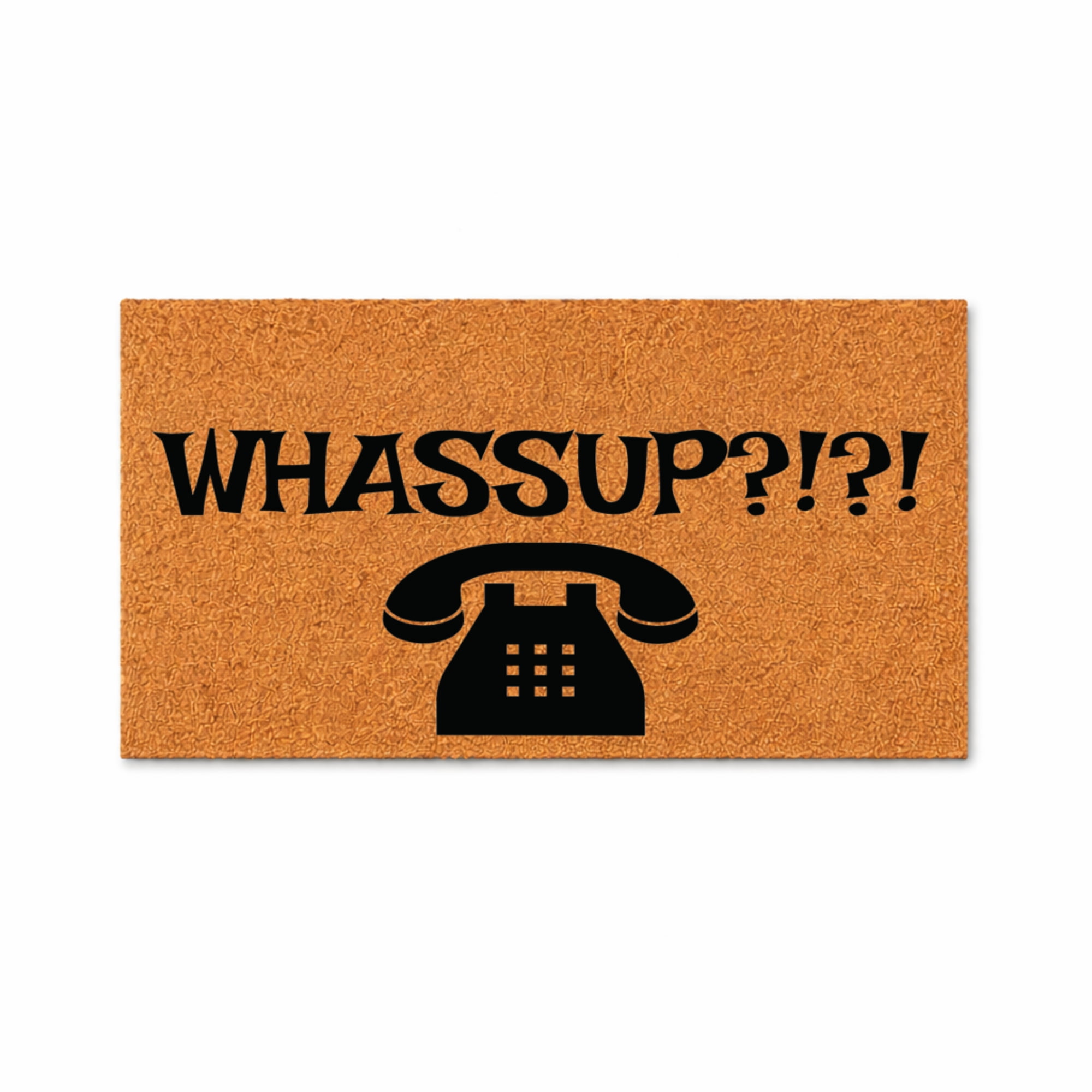 Telephone Rug Whassup?! Doormat, Funny Welcome Mat, Front Door Rug, Retro Telephone ...