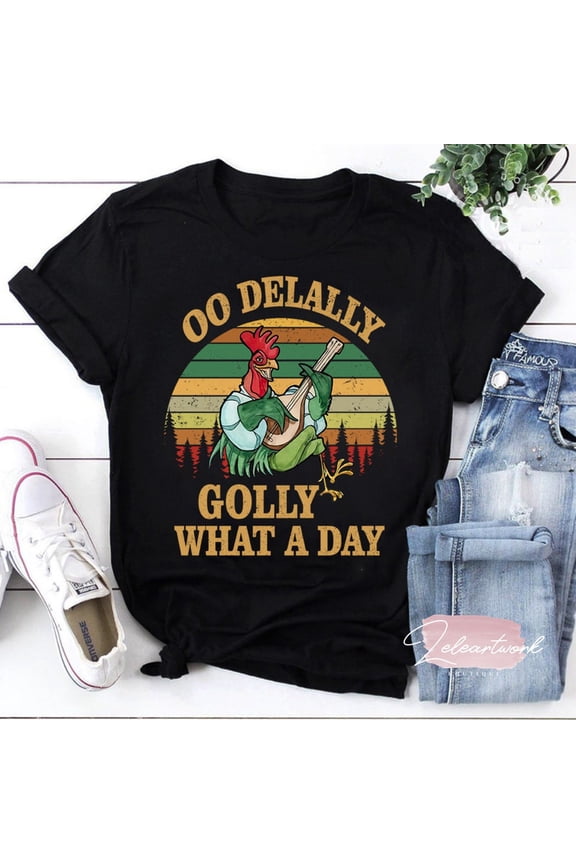 What A Day Rooster Bard Graphic Tee Retro Medieval Folklore Apparel,for unisex up to 5XL