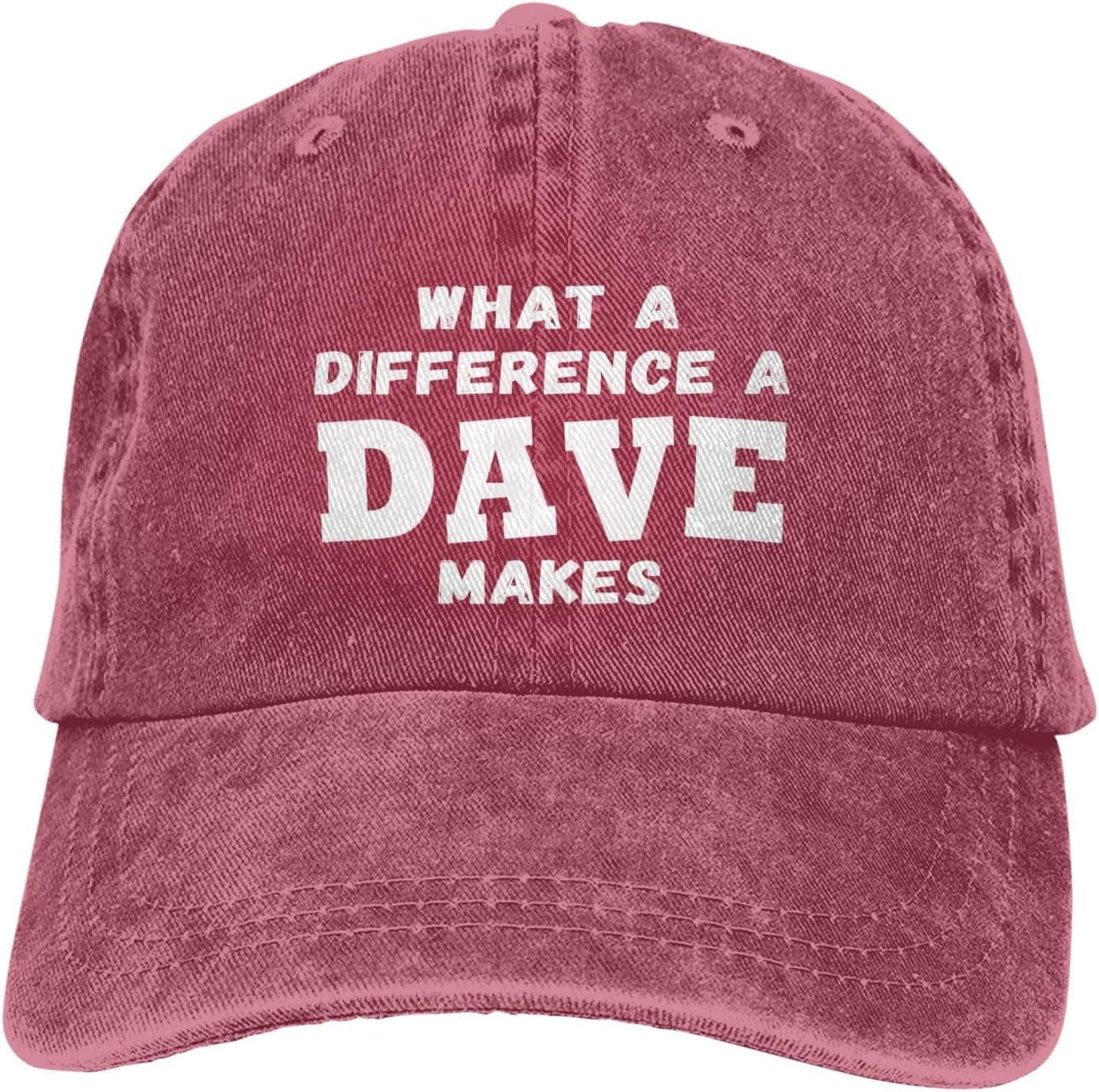 What A Differences A Dave Makes Hat Baseball Cap Hats for Men