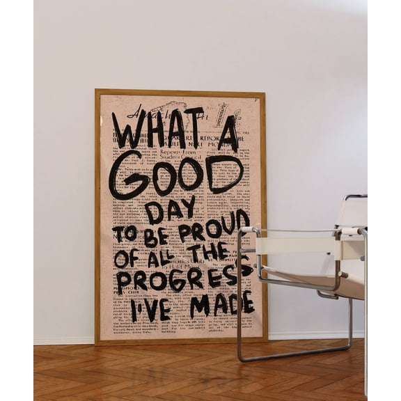 What A Good Day Typography Poster Unframed Paper Print
