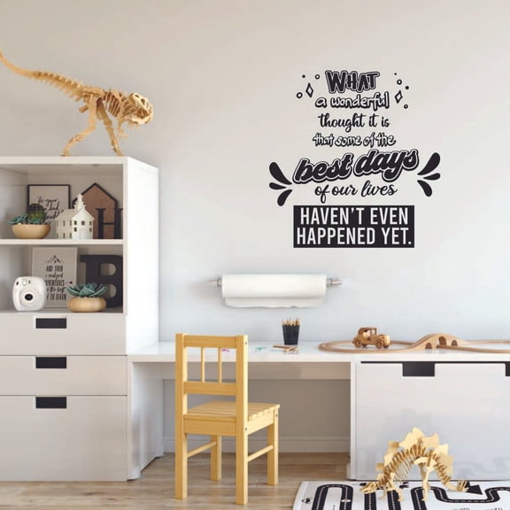 What A Wonderful Thought It Is That Some Of The Best Days. - New Year Inspirational Quote New Year New Life Vinyl Cute Wall Decor Wall Sticker Wall Art Wall Decal Home Living Room Size (20x20 inch)