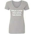 thumbnail image 1 of What A Year This Week Has Been Womens V-Neck Tee, 1 of 3