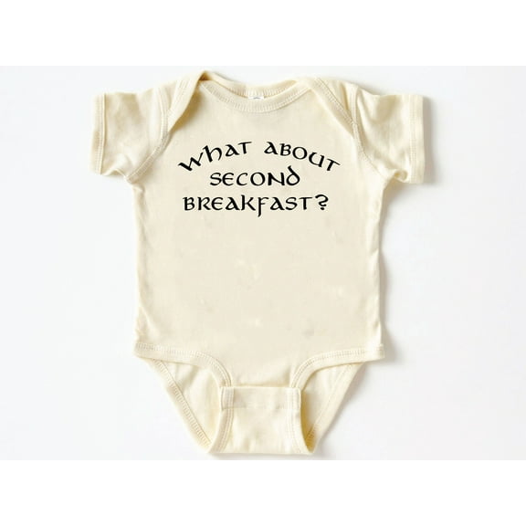 What About Second Breakfast Bodysuit ,Funny New Born New Parent Baby Onesie®, New Mom Gift, Baby Shower Gift , Short Sleeve Tee Bella