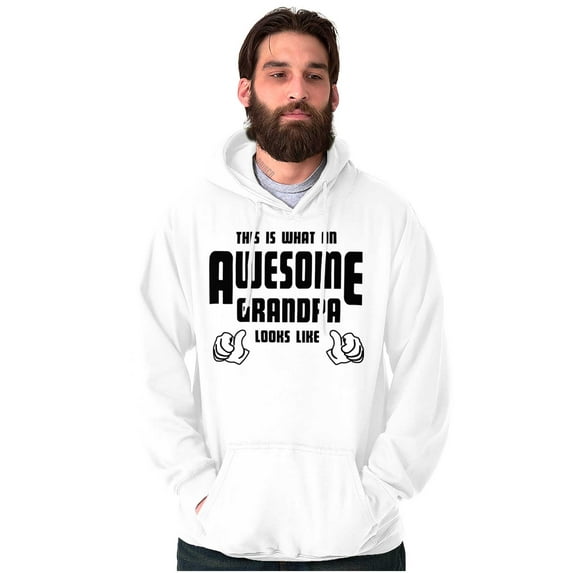 What An Awesome Grandpa Looks Like Men's Big & Tall Graphic Hoodie Brisco Brands 2X