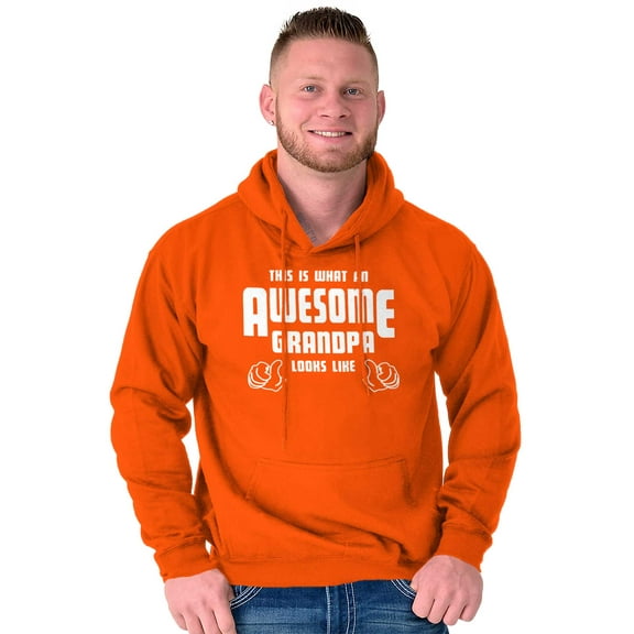 What An Awesome Grandpa Looks Like Men's Big & Tall Graphic Hoodie Brisco Brands 3X