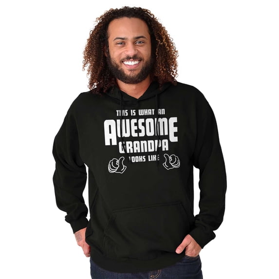 What An Awesome Grandpa Looks Like Men's Big & Tall Graphic Hoodie Brisco Brands 4X