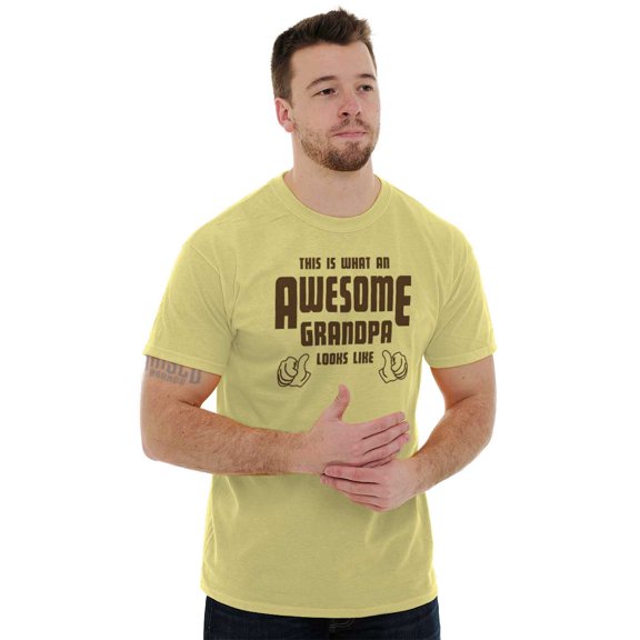 What An Awesome Grandpa Looks Like Men's Graphic T Shirt Tees Brisco Brands S