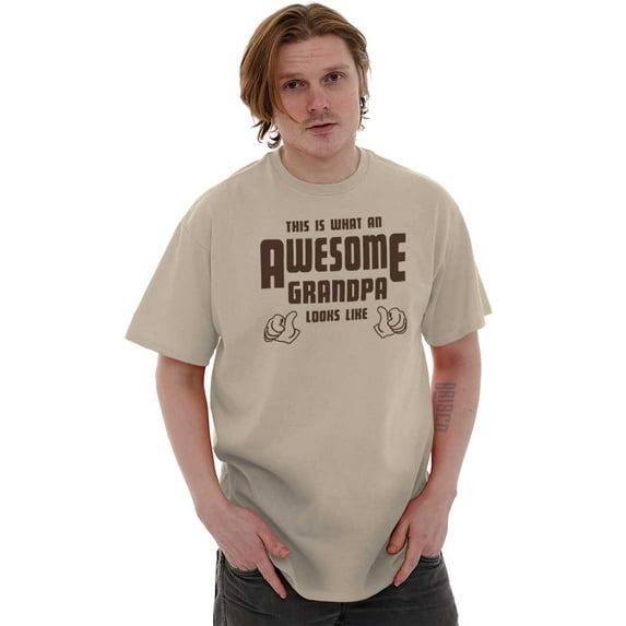 What An Awesome Grandpa Looks Like Men's Graphic T Shirt Tees Brisco Brands X