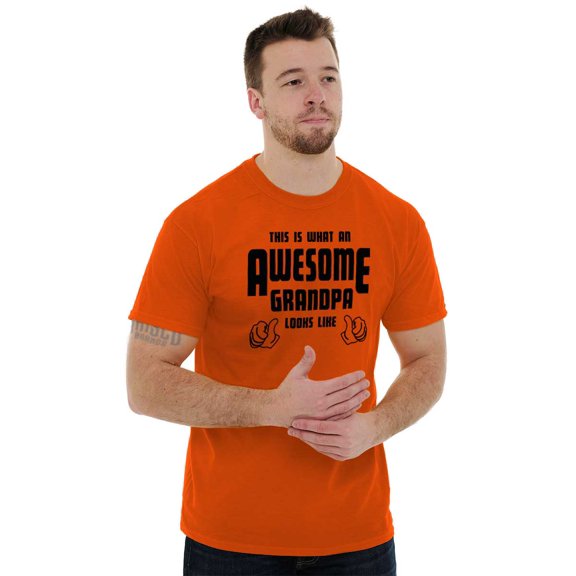 What An Awesome Grandpa Looks Like Men's Graphic T Shirt Tees Brisco Brands X