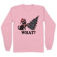 thumbnail image 1 of What Christmas Cat Long Sleeve Shirt Unisex Large Pink, 1 of 5
